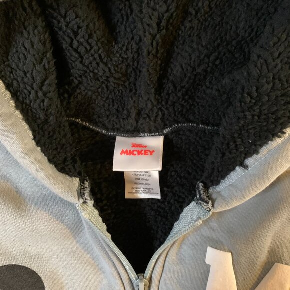 Disney Junior size 2T Boys/Girls Gray Mickey Mouse Hooded Jacket w/Sherpa Lining - Picture 5 of 7